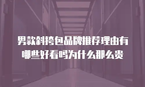 男款斜挎包品牌推荐理由有哪些好看吗为什么那么贵