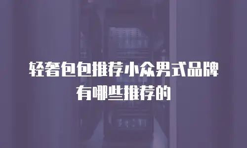 轻奢包包推荐小众男式品牌有哪些推荐的