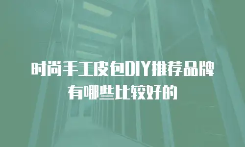时尚手工皮包DIY推荐品牌有哪些比较好的