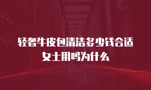 轻奢牛皮包清洁多少钱合适 女士用吗为什么