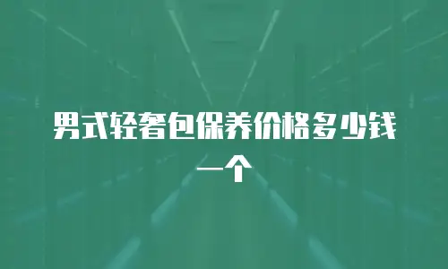 男式轻奢包保养价格多少钱一个