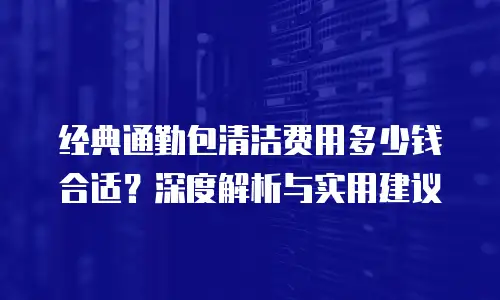 经典通勤包清洁费用多少钱合适？深度解析与实用建议