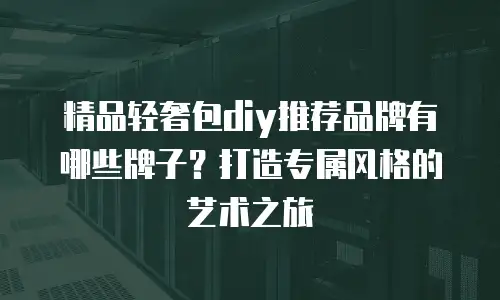 精品轻奢包diy推荐品牌有哪些牌子？打造专属风格的艺术之旅