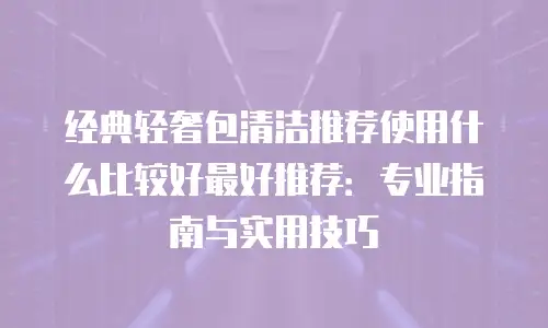 经典轻奢包清洁推荐使用什么比较好最好推荐：专业指南与实用技巧