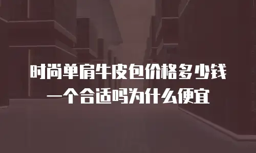 时尚单肩牛皮包价格多少钱一个合适吗为什么便宜