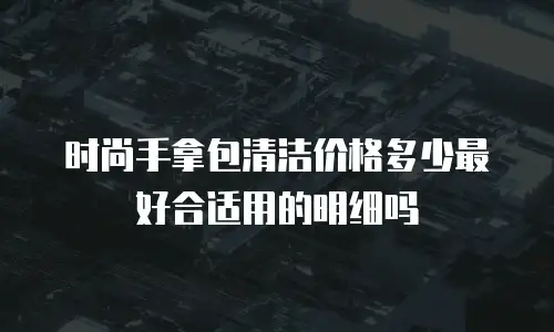 时尚手拿包清洁价格多少最好合适用的明细吗