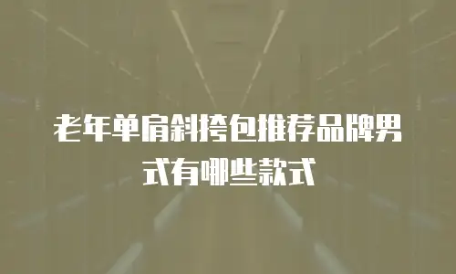老年单肩斜挎包推荐品牌男式有哪些款式