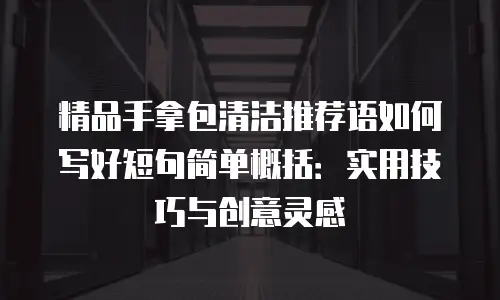 精品手拿包清洁推荐语如何写好短句简单概括：实用技巧与创意灵感