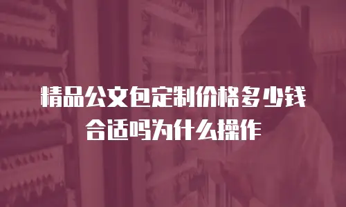 精品公文包定制价格多少钱合适吗为什么操作