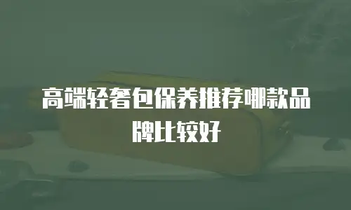 高端轻奢包保养推荐哪款品牌比较好