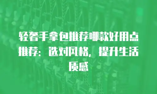 轻奢手拿包推荐哪款好用点推荐：选对风格，提升生活质感