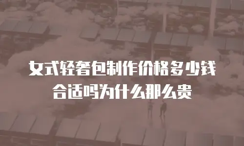 女式轻奢包制作价格多少钱合适吗为什么那么贵