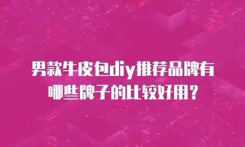 男款牛皮包diy推荐品牌有哪些牌子的比较好用？