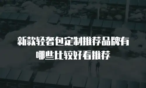 新款轻奢包定制推荐品牌有哪些比较好看推荐