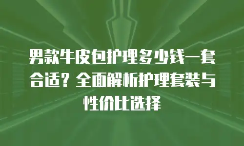 男款牛皮包护理多少钱一套合适？全面解析护理套装与性价比选择