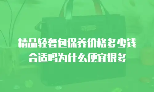 精品轻奢包保养价格多少钱合适吗为什么便宜很多