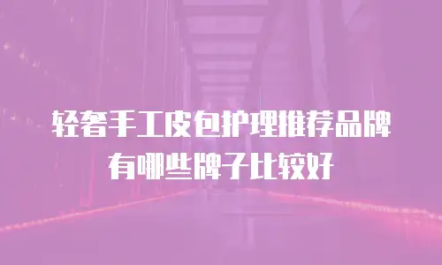 轻奢手工皮包护理推荐品牌有哪些牌子比较好
