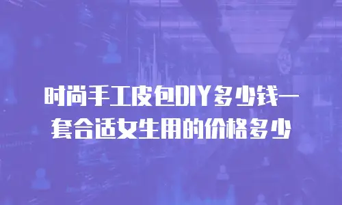 时尚手工皮包DIY多少钱一套合适女生用的价格多少