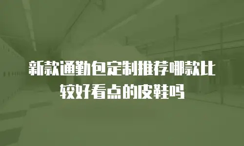 新款通勤包定制推荐哪款比较好看点的皮鞋吗