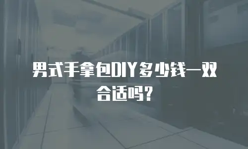 男式手拿包DIY多少钱一双合适吗？