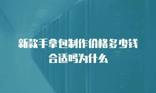 新款手拿包制作价格多少钱合适吗为什么