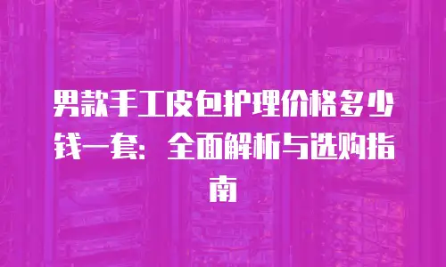 男款手工皮包护理价格多少钱一套：全面解析与选购指南