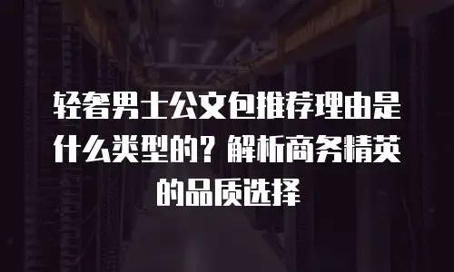 轻奢男士公文包推荐理由是什么类型的？解析商务精英的品质选择