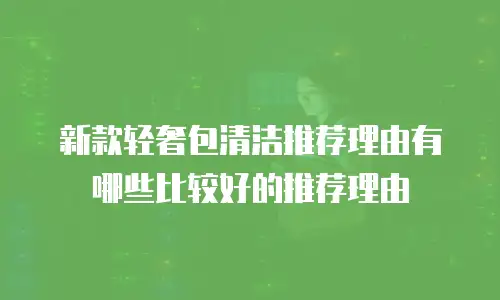新款轻奢包清洁推荐理由有哪些比较好的推荐理由