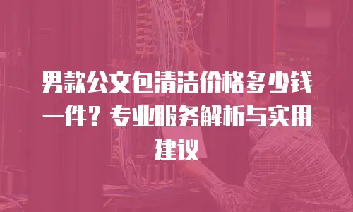 男款公文包清洁价格多少钱一件？专业服务解析与实用建议