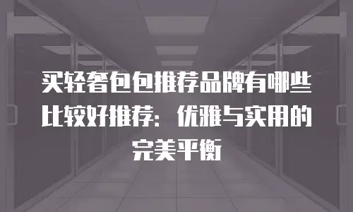 买轻奢包包推荐品牌有哪些比较好推荐：优雅与实用的完美平衡