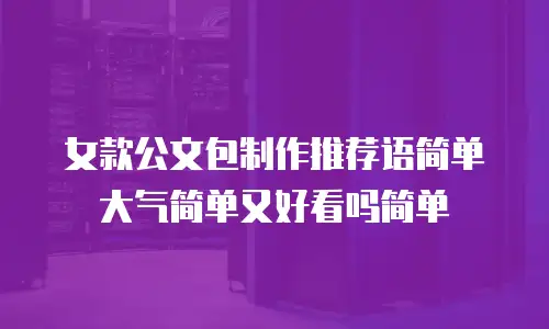 女款公文包制作推荐语简单大气简单又好看吗简单