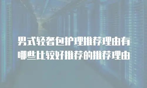 男式轻奢包护理推荐理由有哪些比较好推荐的推荐理由