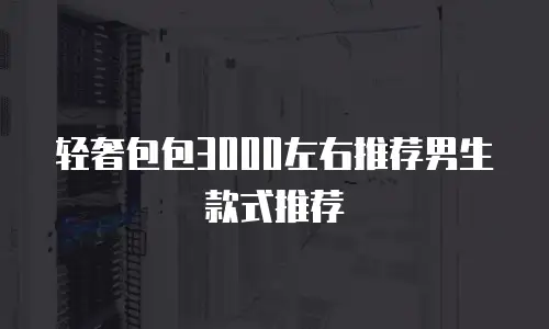 轻奢包包3000左右推荐男生款式推荐