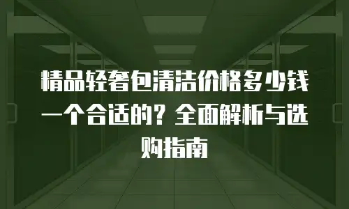 精品轻奢包清洁价格多少钱一个合适的？全面解析与选购指南