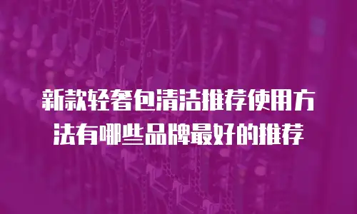 新款轻奢包清洁推荐使用方法有哪些品牌最好的推荐