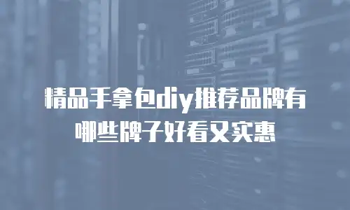 精品手拿包diy推荐品牌有哪些牌子好看又实惠