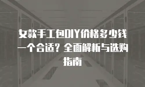 女款手工包DIY价格多少钱一个合适？全面解析与选购指南