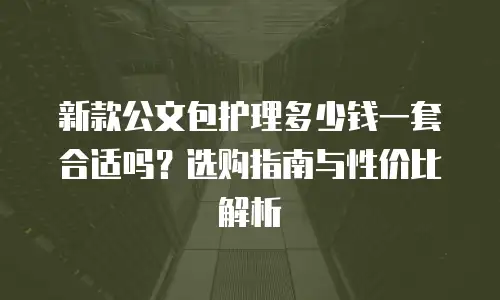 新款公文包护理多少钱一套合适吗？选购指南与性价比解析