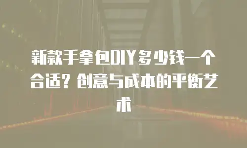 新款手拿包DIY多少钱一个合适？创意与成本的平衡艺术