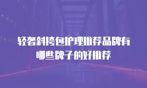 轻奢斜挎包护理推荐品牌有哪些牌子的好推荐