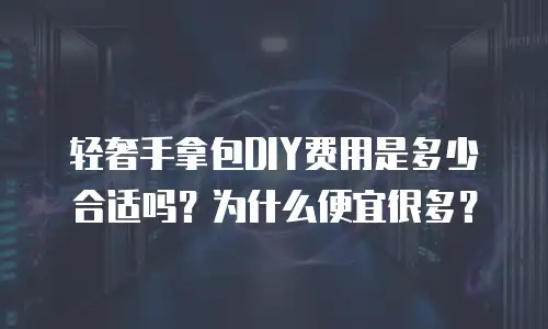 轻奢手拿包DIY费用是多少合适吗？为什么便宜很多？