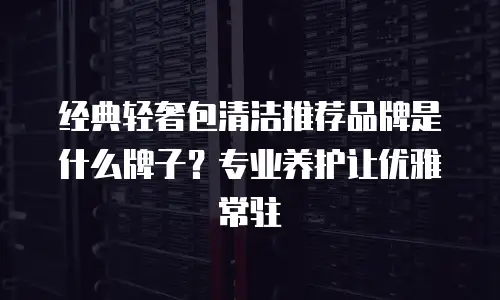 经典轻奢包清洁推荐品牌是什么牌子？专业养护让优雅常驻