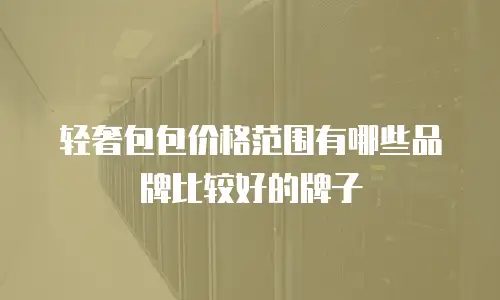 轻奢包包价格范围有哪些品牌比较好的牌子