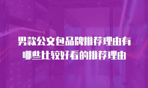 男款公文包品牌推荐理由有哪些比较好看的推荐理由
