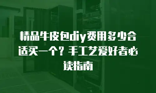 精品牛皮包diy费用多少合适买一个？手工艺爱好者必读指南