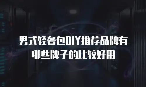 男式轻奢包DIY推荐品牌有哪些牌子的比较好用