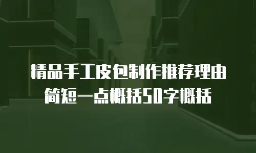 精品手工皮包制作推荐理由简短一点概括50字概括
