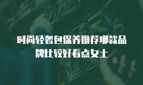 时尚轻奢包保养推荐哪款品牌比较好看点女士