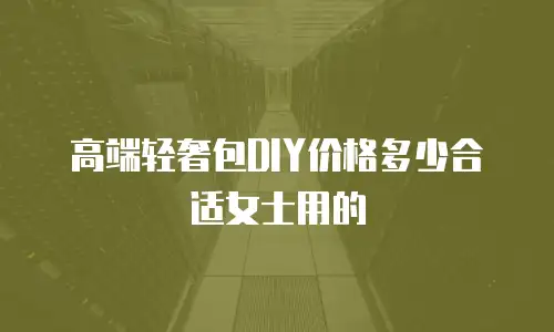 高端轻奢包DIY价格多少合适女士用的