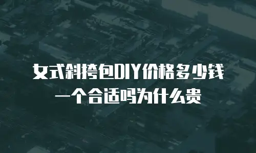 女式斜挎包DIY价格多少钱一个合适吗为什么贵